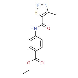 Ethyl 4-{[(4-methyl-1,2,3-thiadiazol-5-yl)carbonyl]amino}benzoate结构式