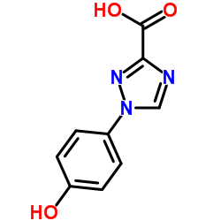 1-(4-Hydroxyphenyl)-1H-1,2,4-triazole-3-carboxylic acid结构式
