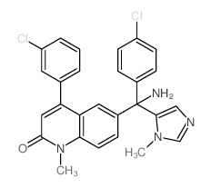 2(1H)-Quinolinone,6-[amino(4-chlorophenyl)(1-methyl-1H-imidazol-5-yl)methyl]-4-(3-chlorophenyl)-1-methyl- picture
