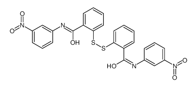 N-(3-nitrophenyl)-2-[2-[(3-nitrophenyl)carbamoyl]phenyl]disulfanyl-ben zamide结构式