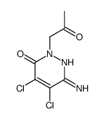 6-amino-4,5-dichloro-2-(2-oxopropyl)pyridazin-3-one结构式