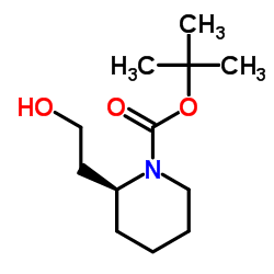 (S)-1-N-BOC-哌啶-2-乙醇结构式