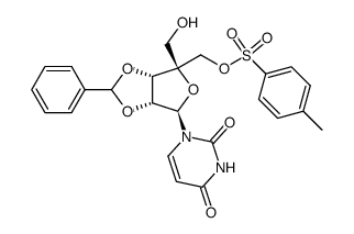 2',3'-O-benzylidene-4'-(p-toluenesulfonyloxymethyl)uridine Structure