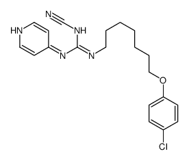 2-[7-(4-chlorophenoxy)heptyl]-1-cyano-3-pyridin-4-ylguanidine Structure