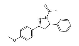 1-[5-(4-methoxyphenyl)-3-phenyl-3,4-dihydropyrazol-2-yl]ethanone Structure