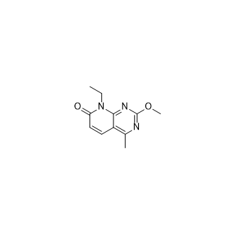 8-乙基-2-甲氧基-4-甲基吡啶并[2,3-d]嘧啶-7(8H)-酮结构式