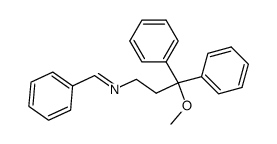 N-(3,3-diphenyl-3-methoxy-propyl) benzaldimine结构式