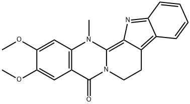 8,14-Dihydro-2,3-dimethoxy-14-methylindolo[2',3':3,4]pyrido[2,1-b]quinazolin-5(7H)-one结构式