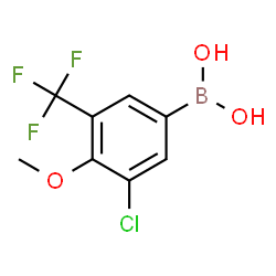 3-Chloro-4-methoxy-5-(trifluoromethyl)phenylboronic acid结构式