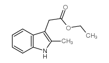 1H-Indole-3-aceticacid, 2-methyl-, ethyl ester structure