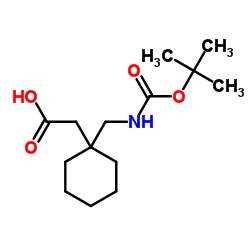 [1-(叔丁氧基羰基氨基-甲基)-环己基]-乙酸结构式