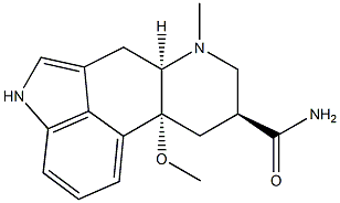 10β-Methoxy-6-methylergoline-8α-carboxamide结构式