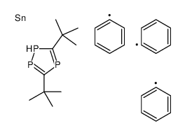 3,5-ditert-butyl-1H-1,2,4-triphosphole,triphenyltin Structure