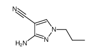 1H-Pyrazole-4-carbonitrile,3-amino-1-propyl-(9CI) Structure