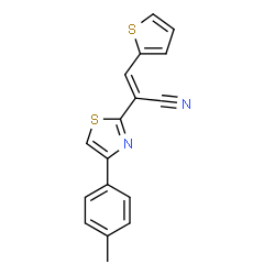 (E)-3-(thiophen-2-yl)-2-(4-(p-tolyl)thiazol-2-yl)acrylonitrile Structure