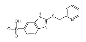 2-[(2-pyridinylmethyl)thio]-1H-benzimidazole-5-sulphonic acid结构式