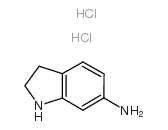 1H-Indol-6-amine,2,3-dihydro-, hydrochloride (1:2) structure