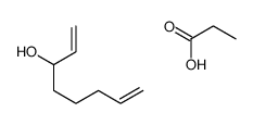 octa-1,7-dien-3-ol,propanoic acid结构式