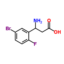 3-Amino-3-(5-bromo-2-fluorophenyl)propanoic acid结构式