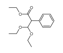 3,3-diethoxy-2-phenyl-propionic acid ethyl ester结构式