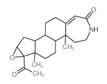 7b-acetyl-5a,7a-dimethyl-4,5,5a,5b,6,7,7a,7b,8a,9,9a,9b,10,11-tetradecahydrooxireno[3',4']cyclopenta[1',2':5,6]naphtho[1,2-d]azepin-2(3h)-one Structure