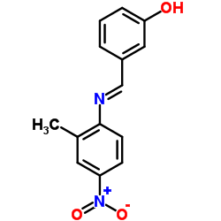 3-{(E)-[(2-Methyl-4-nitrophenyl)imino]methyl}phenol Structure