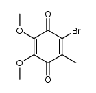 6-bromo-2,3-dimethoxy-5-methyl-1,4-benzoquinone Structure