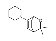 1-(1,3,3-trimethyl-2-oxa-bicyclo[2.2.2]oct-5-en-6-yl)-piperidine Structure