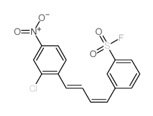 Benzenesulfonyl fluoride,3-[4-(2-chloro-4-nitrophenyl)-1,3-butadien-1-yl]- Structure