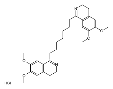1,7-bis-(6,7-dimethoxy-3,4-dihydro-[1]isoquinolyl)-heptane, dihydrochloride结构式