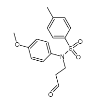 N-(4-methoxyphenyl)-4-methyl-N-(3-oxopropyl)benzenesulfonamide结构式