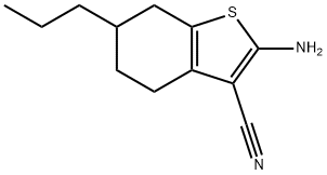 2-Amino-6-propyl-4,5,6,7-tetrahydro-1-benzothiophene-3-carbonitrile Structure