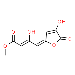 2-Butenoic acid, 3-hydroxy-4-(4-hydroxy-5-oxo-2(5H)-furanylidene)-, methyl ester, (2Z,4E)- (9CI) structure