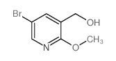 5-溴-2-甲氧基-3-吡啶甲醇结构式