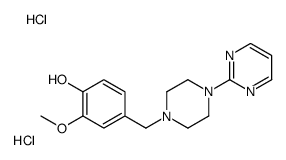 2-methoxy-4-[(4-pyrimidin-2-ylpiperazin-1-yl)methyl]phenol,dihydrochloride Structure