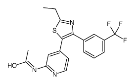 N-[4-[2-ethyl-4-[3-(trifluoromethyl)phenyl]-1,3-thiazol-5-yl]pyridin-2-yl]acetamide Structure