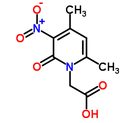 (4,6-Dimethyl-3-nitro-2-oxo-1(2H)-pyridinyl)acetic acid Structure