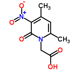 (4,6-Dimethyl-3-nitro-2-oxo-1(2H)-pyridinyl)acetic acid structure