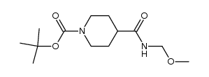 4-(methoxy-methyl-carbamoyl)-piperidine-1-carboxylic acid tert-butyl ester结构式