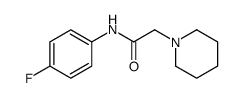 N-(4-fluorophenyl)-2-piperidin-1-ylacetamide结构式