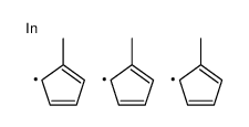 tris(1-methylcyclopenta-2,4-dien-1-yl)indigane Structure