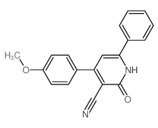 3-Pyridinecarbonitrile,1,2-dihydro-4-(4-methoxyphenyl)-2-oxo-6-phenyl- structure