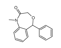 1-methyl-5-phenyl-5H-4,1-benzoxazepin-2-one Structure