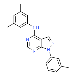 N-(3,5-Dimethylphenyl)-1-(3-methylphenyl)-1H-pyrazolo[3,4-d]pyrimidin-4-amine Structure