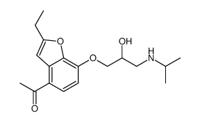 1-[2-Ethyl-7-(2-hydroxy-3-isopropylaminopropoxy)-4-benzofuranyl]ethanone Structure