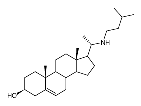 N-Isoamyl-20α-amino-pregn-5-en-3β-ol结构式