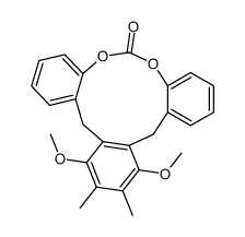 1,4-dimethoxy-2,3-dimethyl-5,17-dihydrotribenzo[d,g,j][1,3]dioxacycloundecin-11-one结构式