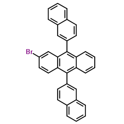 2-Bromo-9,10-bis(2-naphthalenyl)anthracene structure
