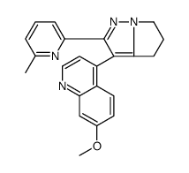 7-Methoxy-4-[2-(6-methyl-2-pyridinyl)-5,6-dihydro-4H-pyrrolo[1,2- b]pyrazol-3-yl]quinoline结构式