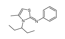 4-methyl-3-pentan-3-yl-N-phenyl-1,3-thiazol-2-imine结构式
